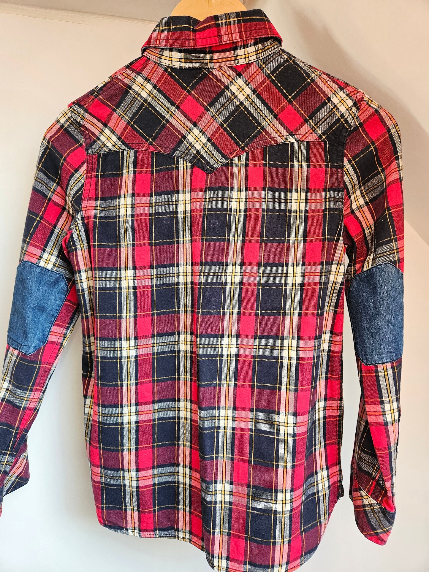 1980s Red Check Levis Shirt XS