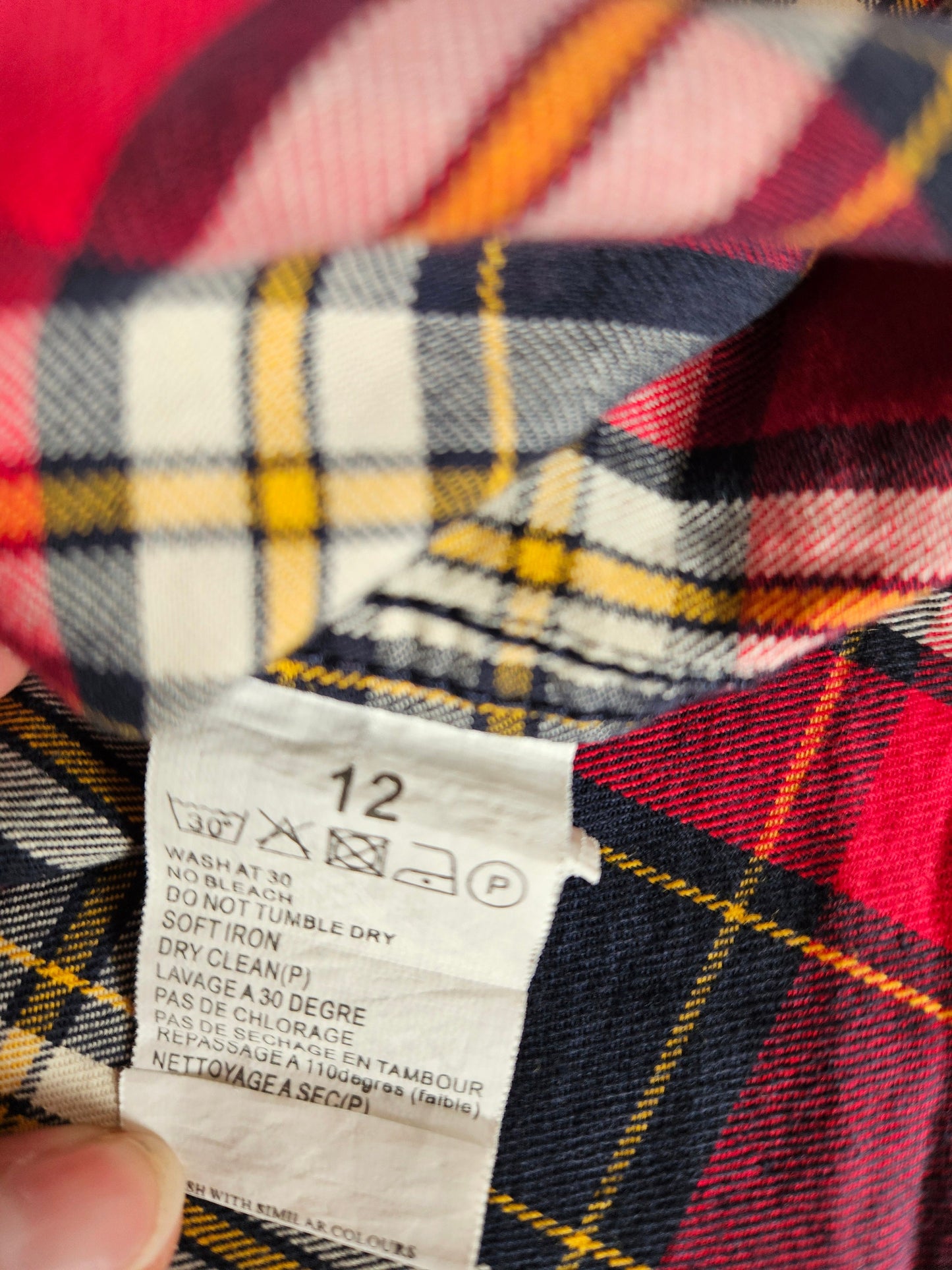 1980s Red Check Levis Shirt XS