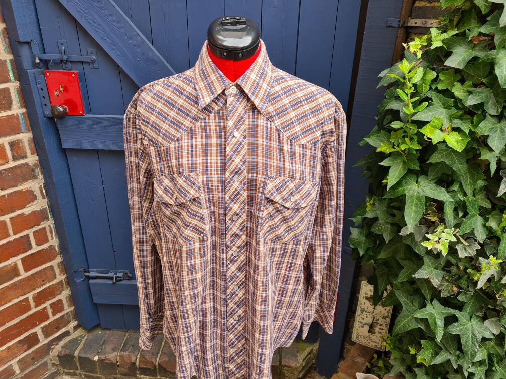 Watchman Western Wear 80s Check Shirt L
