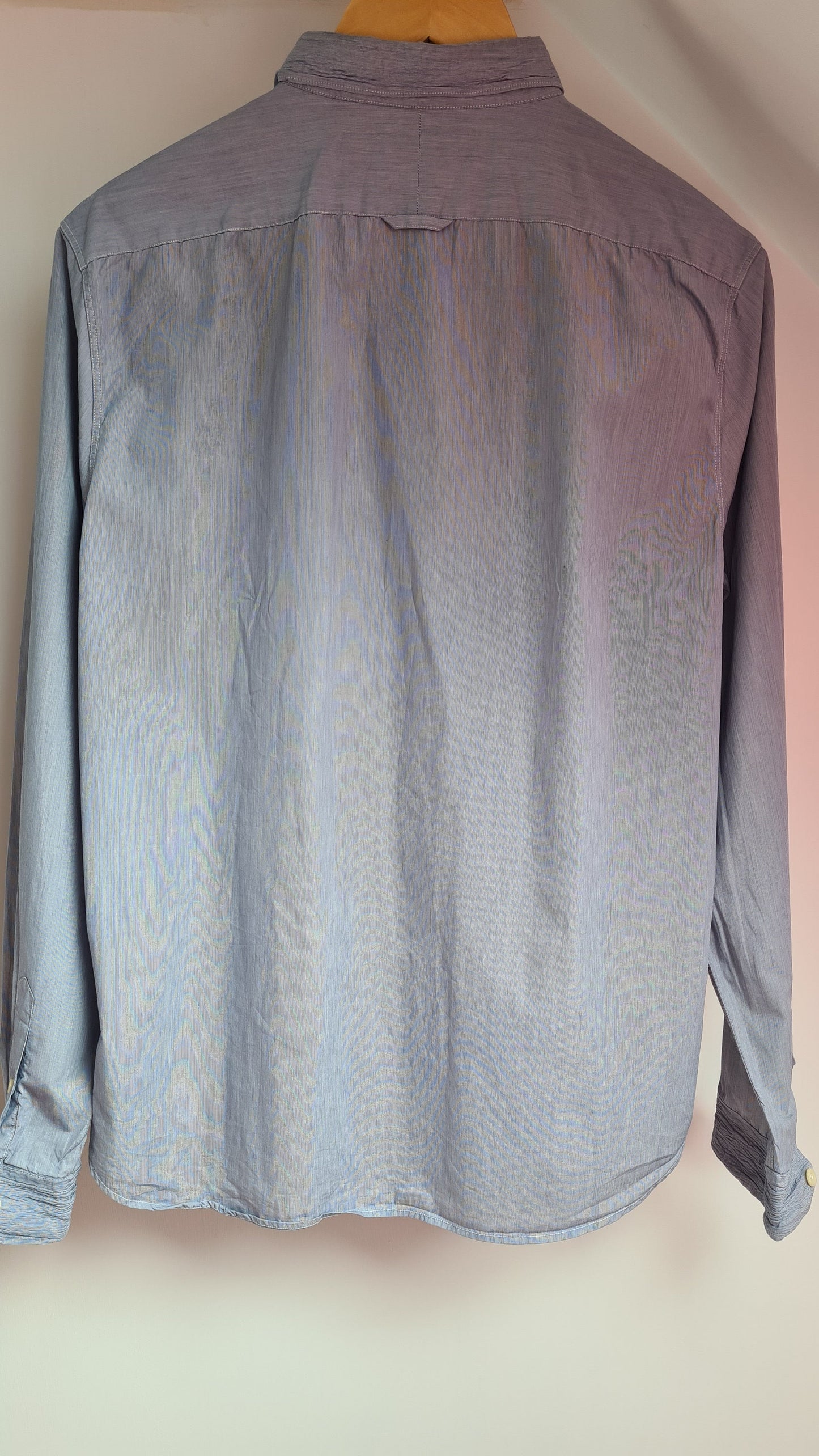 Vintage All Saints Spitalfields Blue Cotton Shirt M