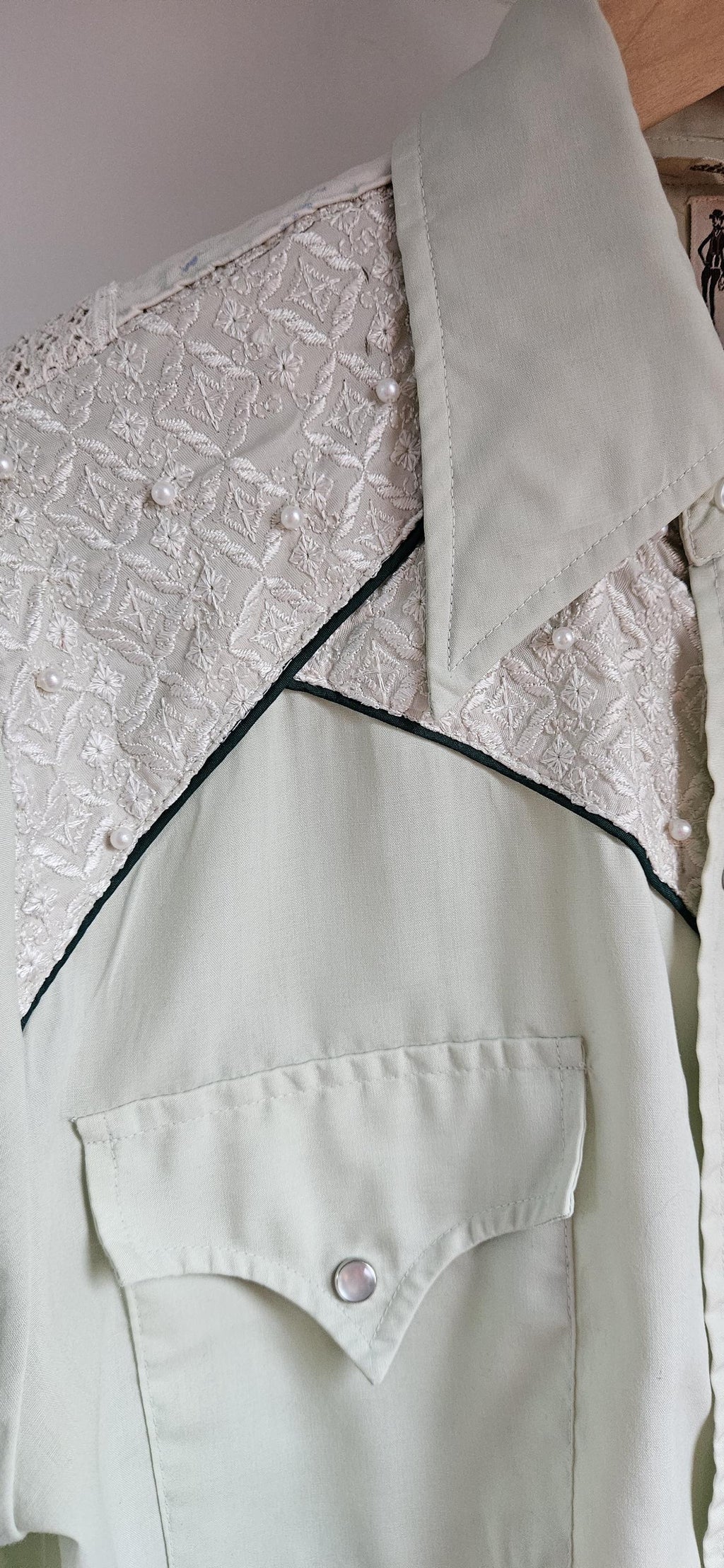 Refashioned 1970s Western Cowboy Shirt 38"