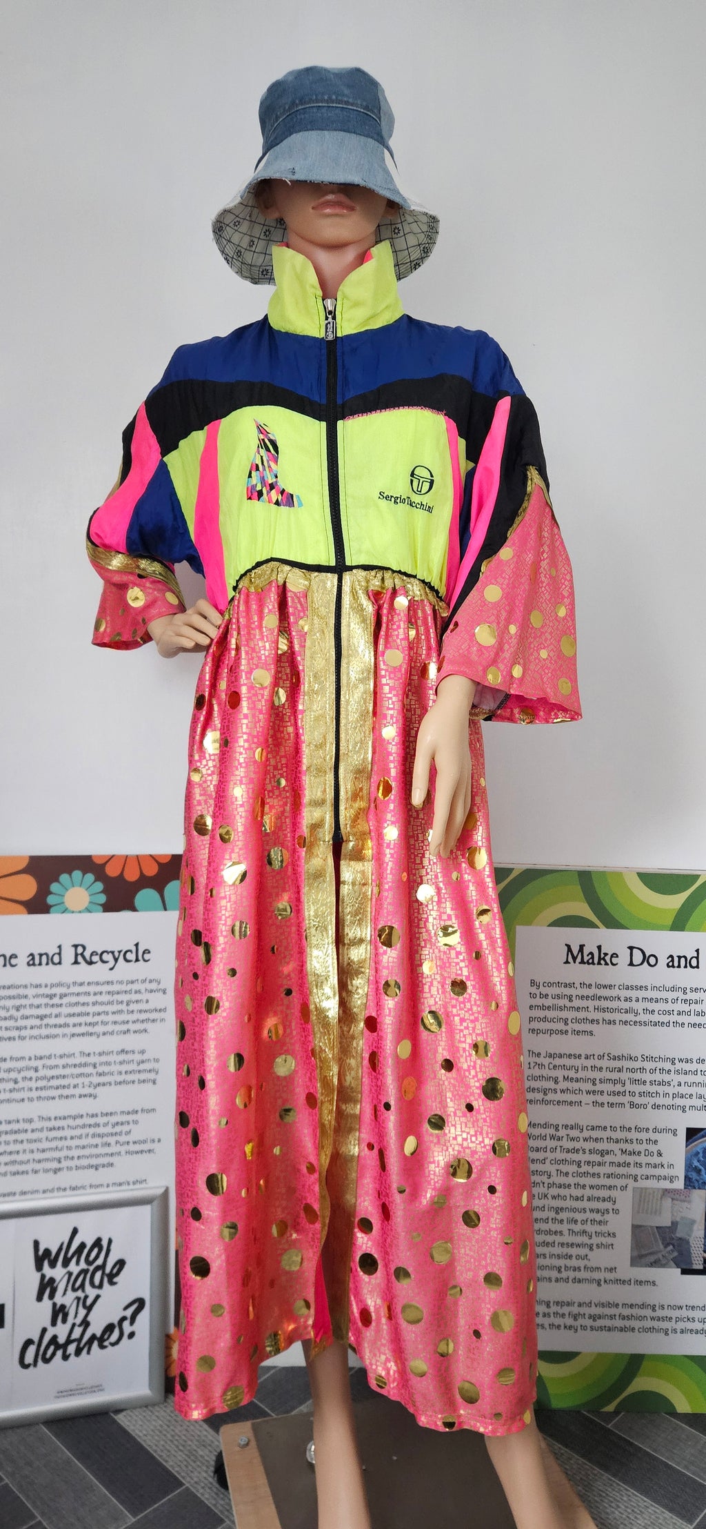 Refashioned Shell Suit Dress M