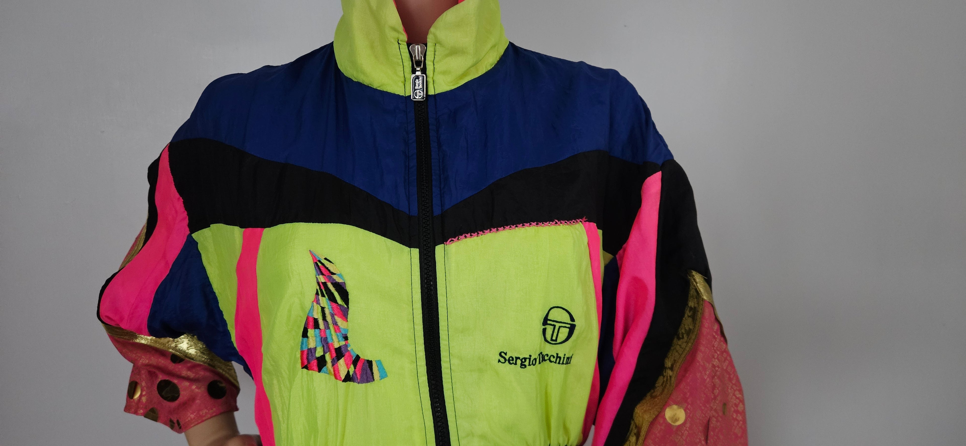 Refashioned Shell Suit Dress M