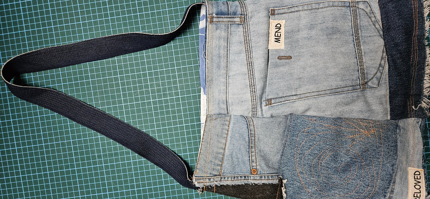 Upcycled Patchwork Denim  Bag