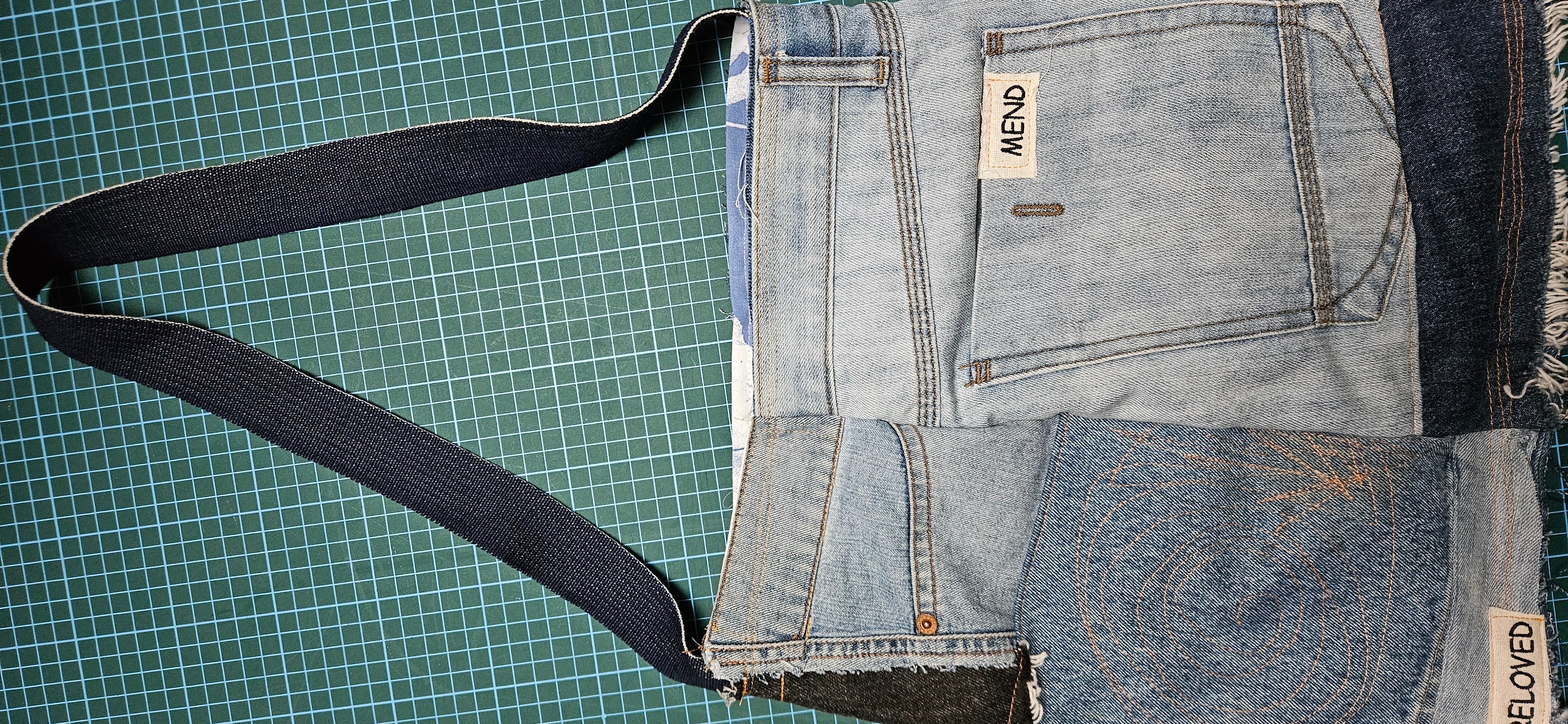 Upcycled Patchwork Denim  Bag