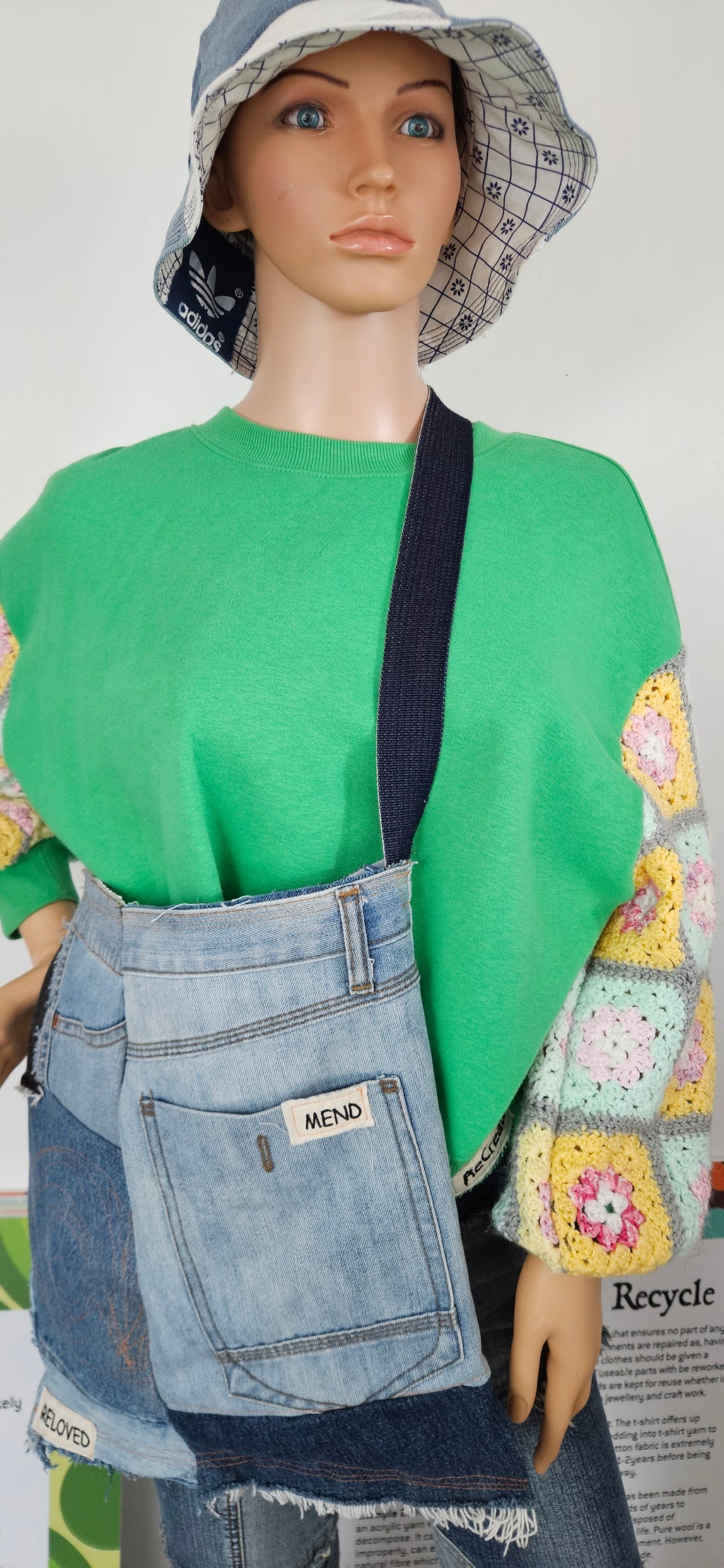 Upcycled Patchwork Denim  Bag