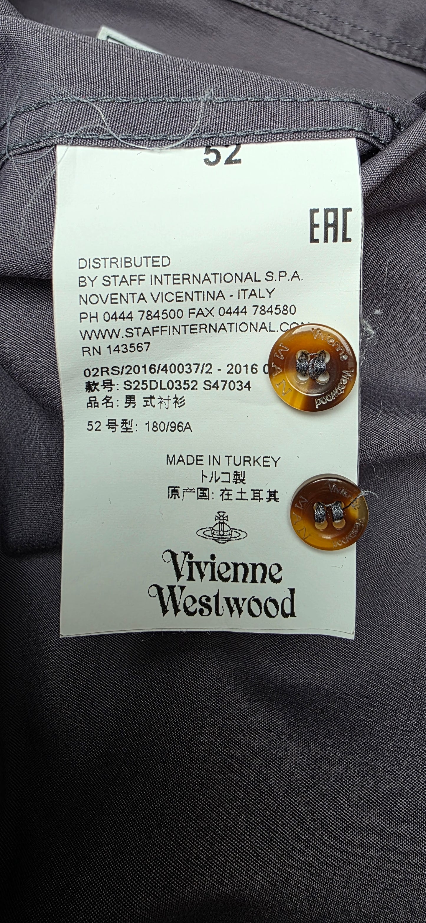 Vivienne Westwood Man Grey Shirt L