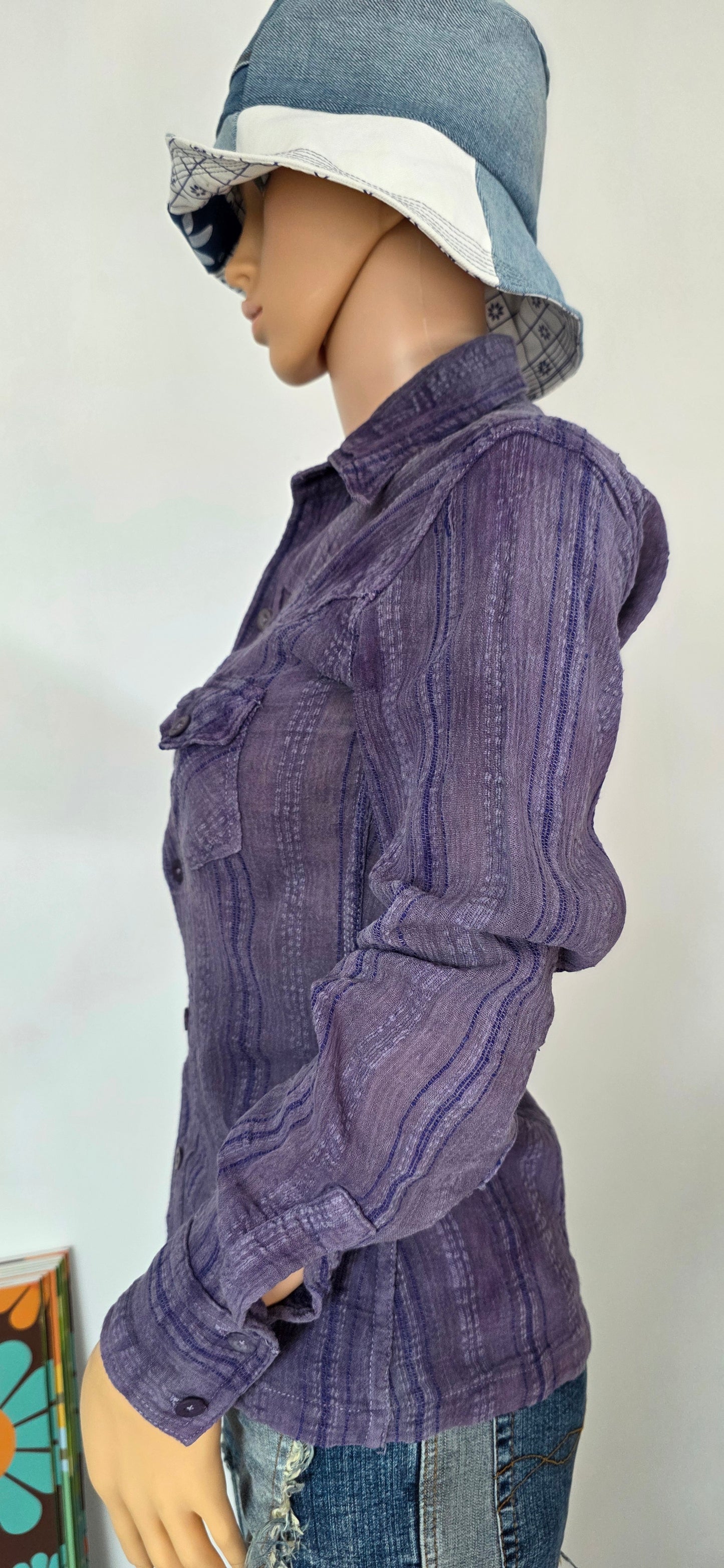 Naturally Dyed 1970s Indian Cotton Shirt XS