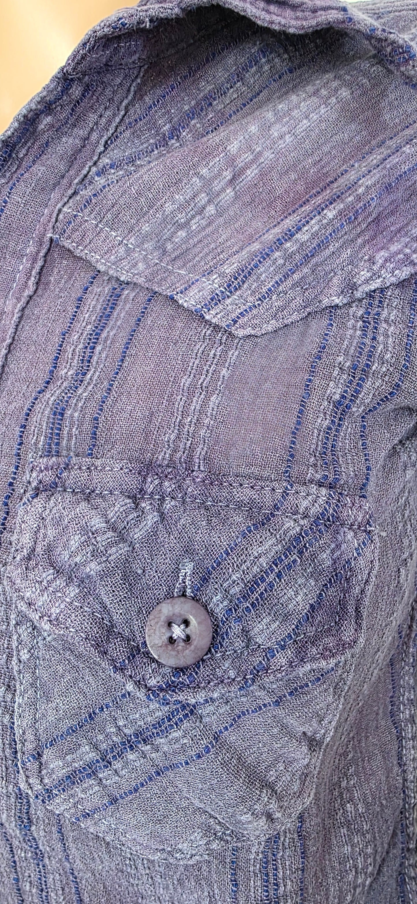 Naturally Dyed 1970s Indian Cotton Shirt XS