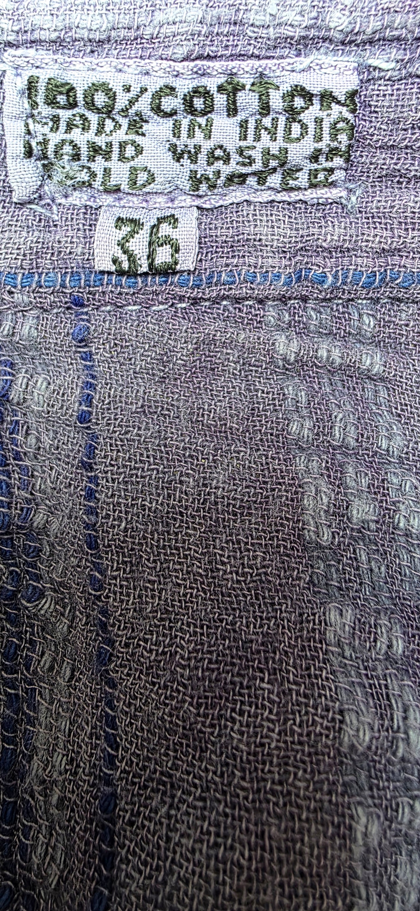 Naturally Dyed 1970s Indian Cotton Shirt XS