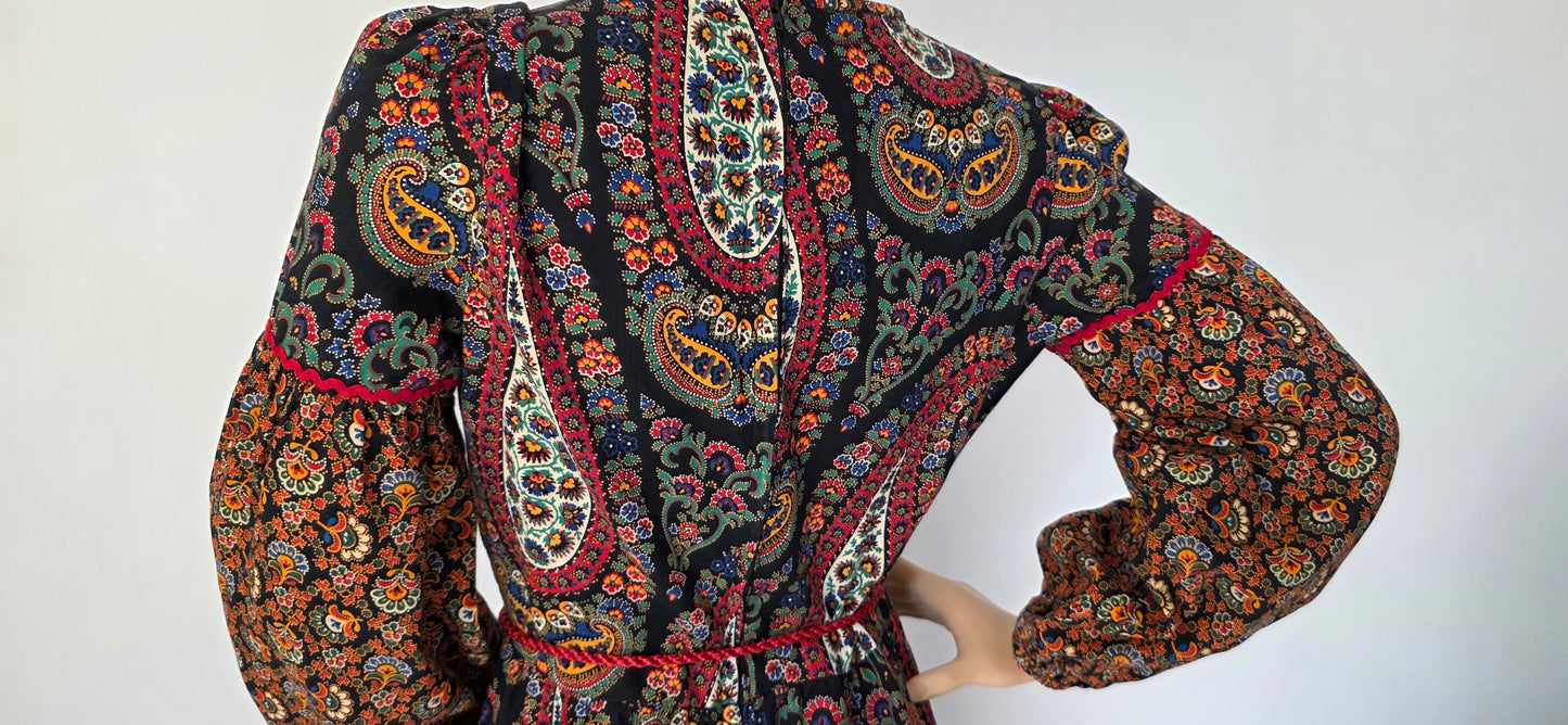1970s Dollyrockers Peasant Dress 10/12