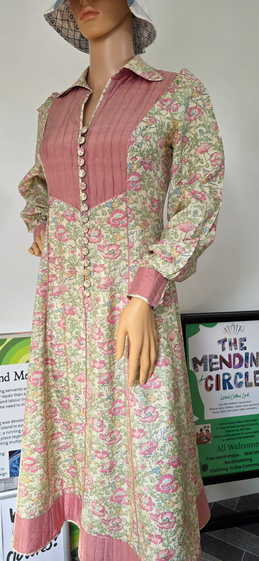 1970s Anna Belinda Liberty Print Dress sz12