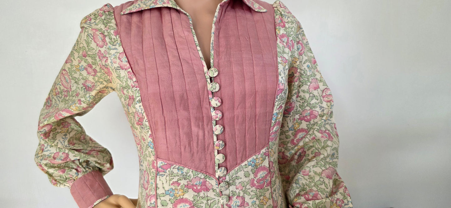 1970s Anna Belinda Liberty Print Dress sz12