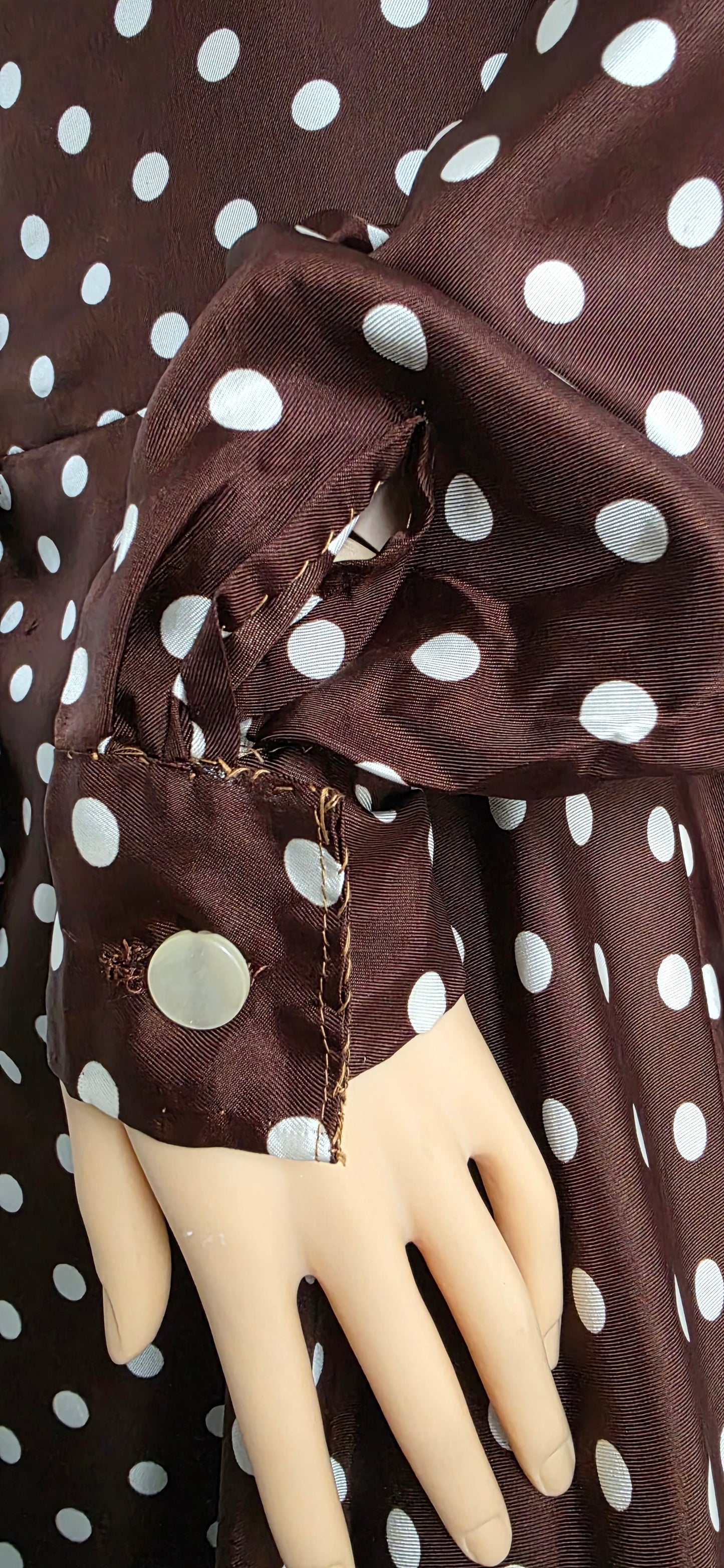1950s Handmade Circle Skirt Polka Dot Dress