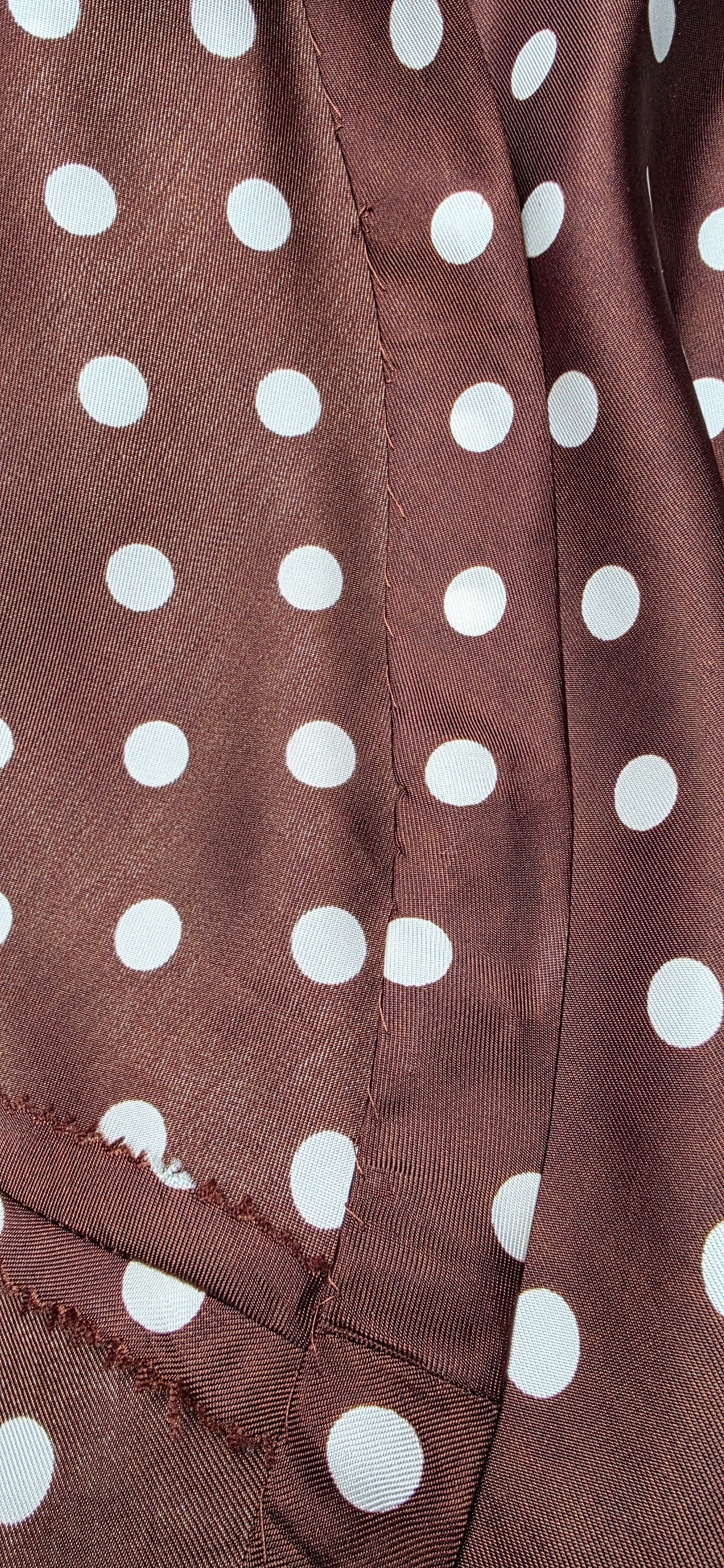 1950s Handmade Circle Skirt Polka Dot Dress