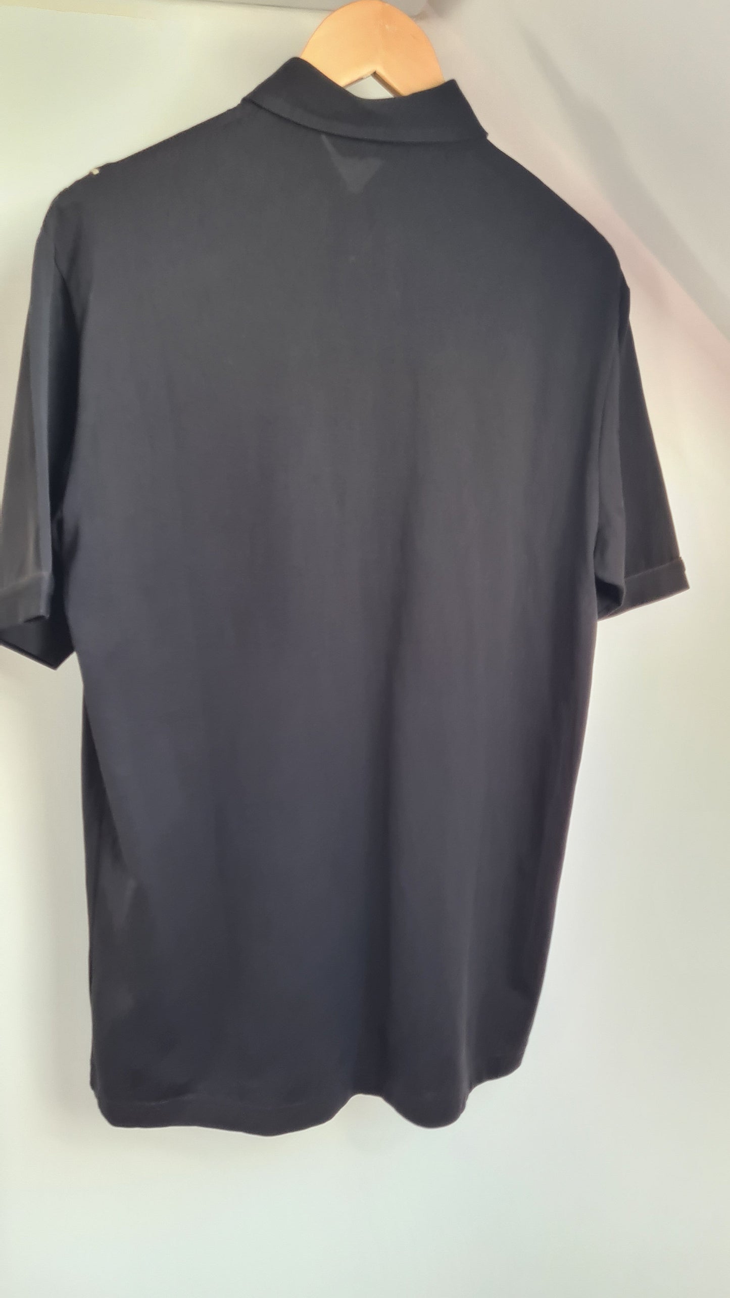 Vintage Mens 1970s Black Gabicci Polo Shirt UK M
