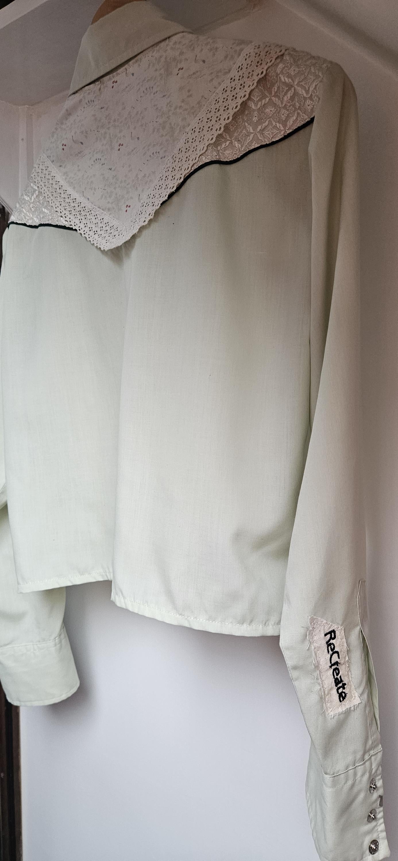 Refashioned 1970s Western Cowboy Shirt 38"