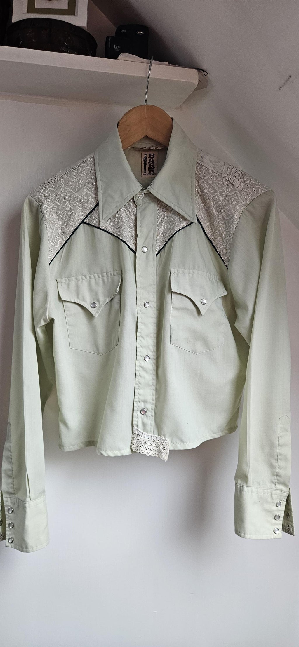 Refashioned 1970s Western Cowboy Shirt 38"