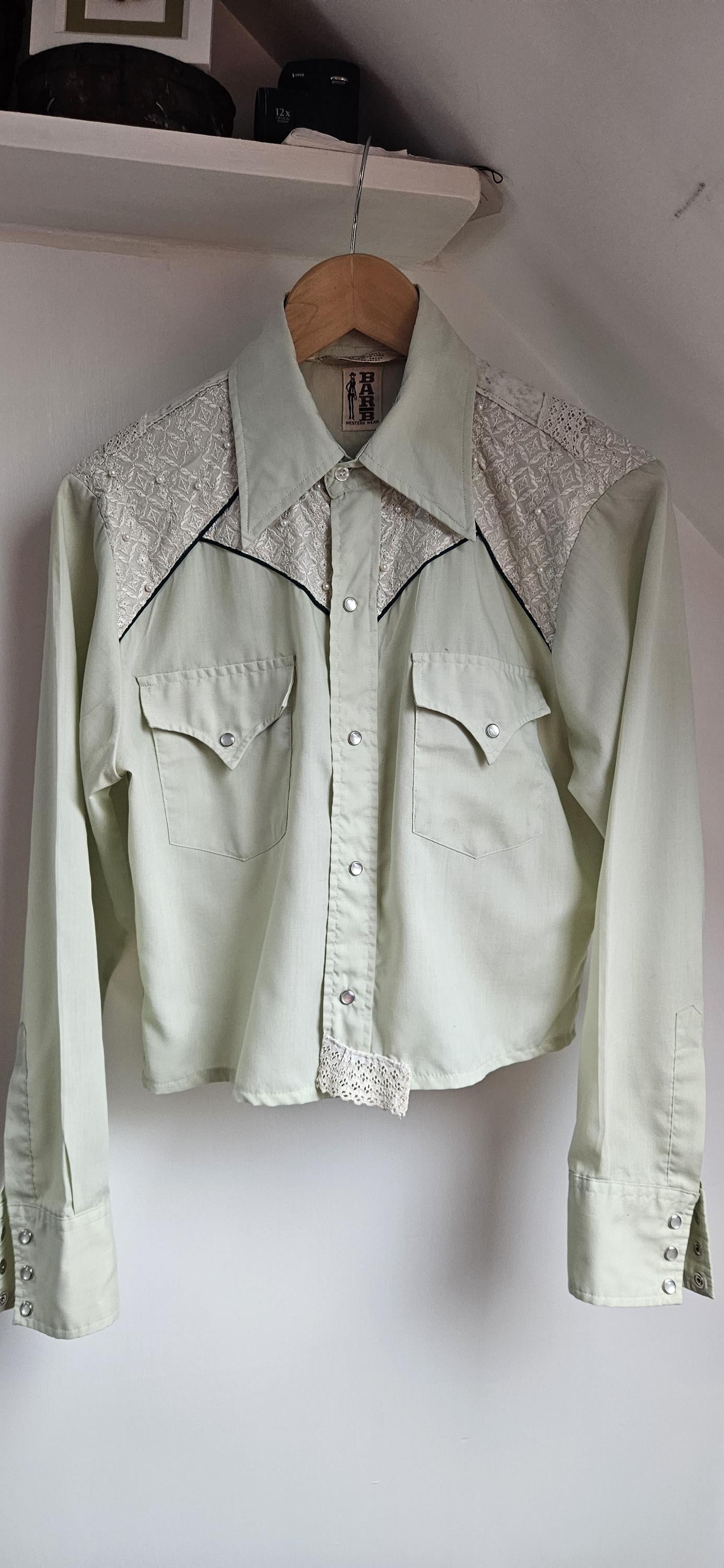 Refashioned 1970s Western Cowboy Shirt 38"