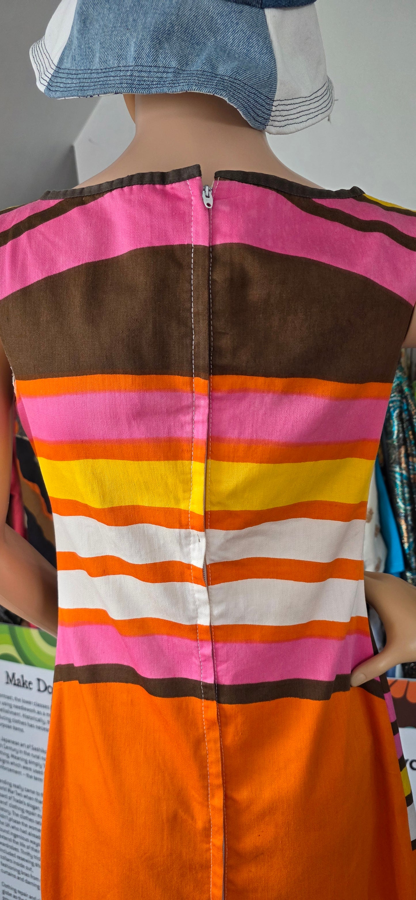 1970s Dollyrockers Bold Stripe Dress sz12