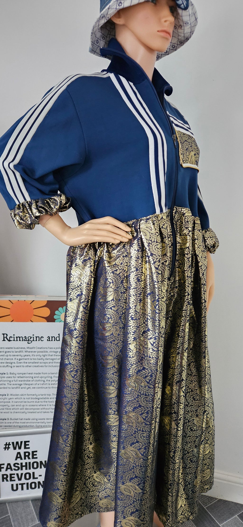 Track Top Refashioned Dress